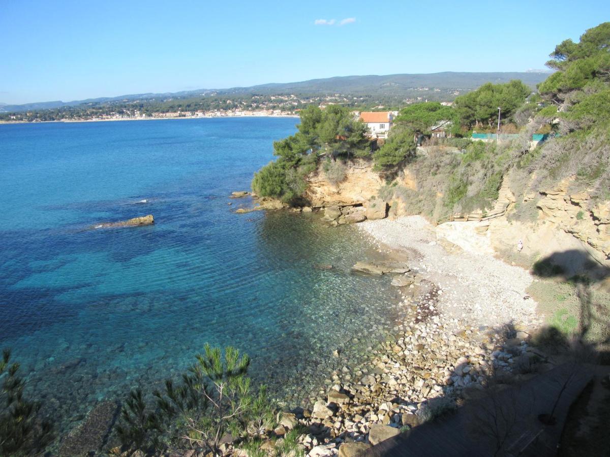 Studio en bord de mer Saint-Cyr-sur-Mer Buitenkant foto